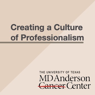 Creating a Culture of Professionalism Banner